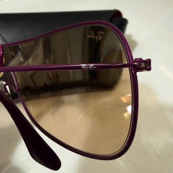 Ray-Ban Violet Frame with Amber Lenses Sunglasses - Picture 4 of 16